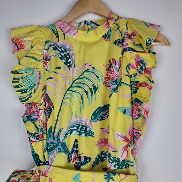 NWT Banjanan Yellow Bulbul Dress Size Large - Picture 7 of 12